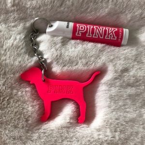 Brand NEW Victoria’s Secret PINK dog keychain RARE